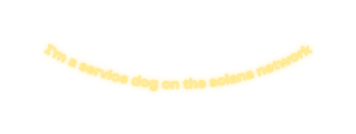 I m a service dog on the solana network